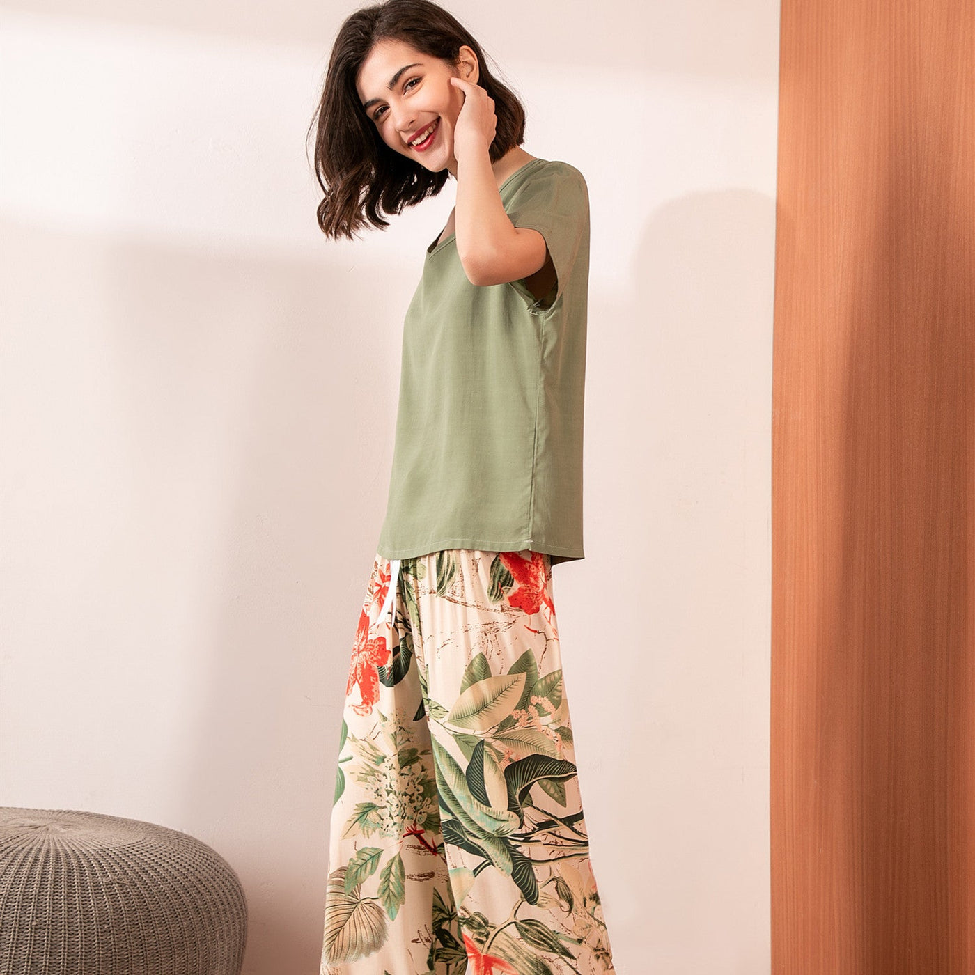 Summer Cotton Crepe Loungewear Set