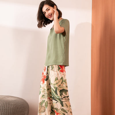 Summer Cotton Crepe Loungewear Set