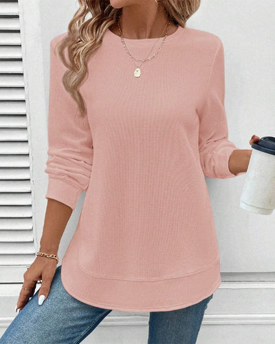 O-Neck Long Sleeve Daily Wear Shirt