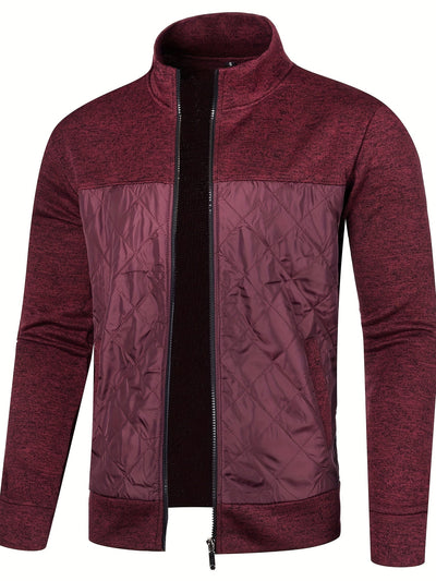 Grzegorz - Long Sleeve Knitted Jacket With Zip Up