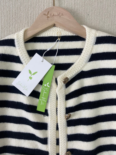 Timeless Striped Sweater Cardigan