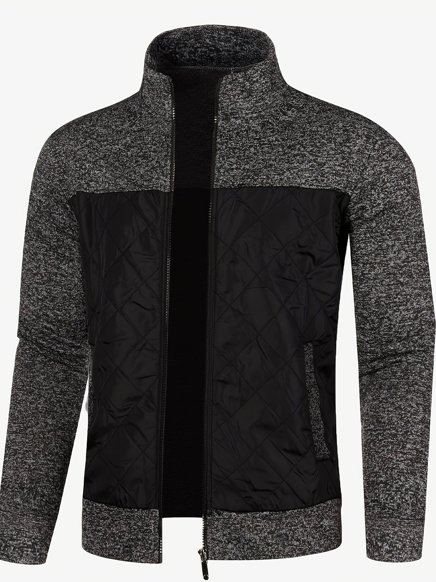 Grzegorz - Long Sleeve Knitted Jacket With Zip Up
