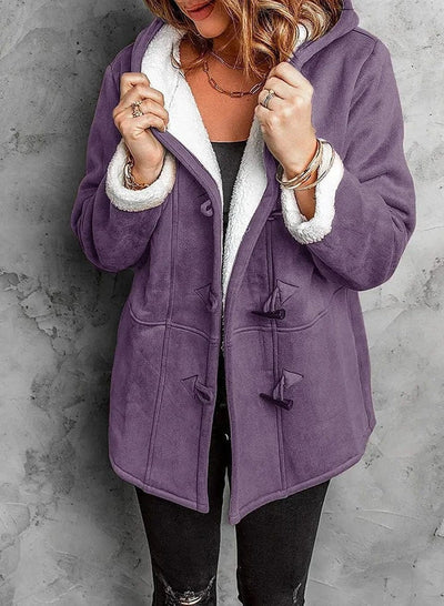 Warm Hooded Coat with Fleece Lining