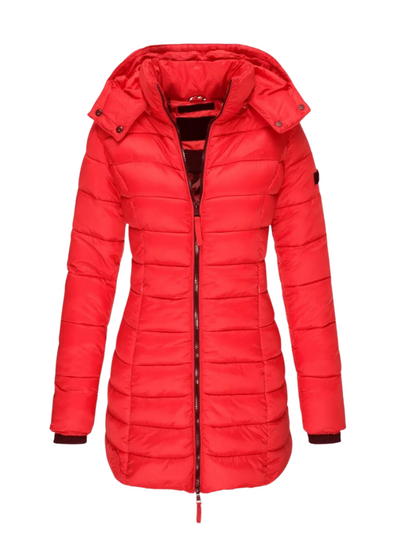Warm Quilted Long Down Coat
