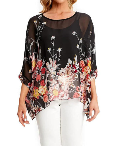 Three-Quarter Sleeve Loose Top