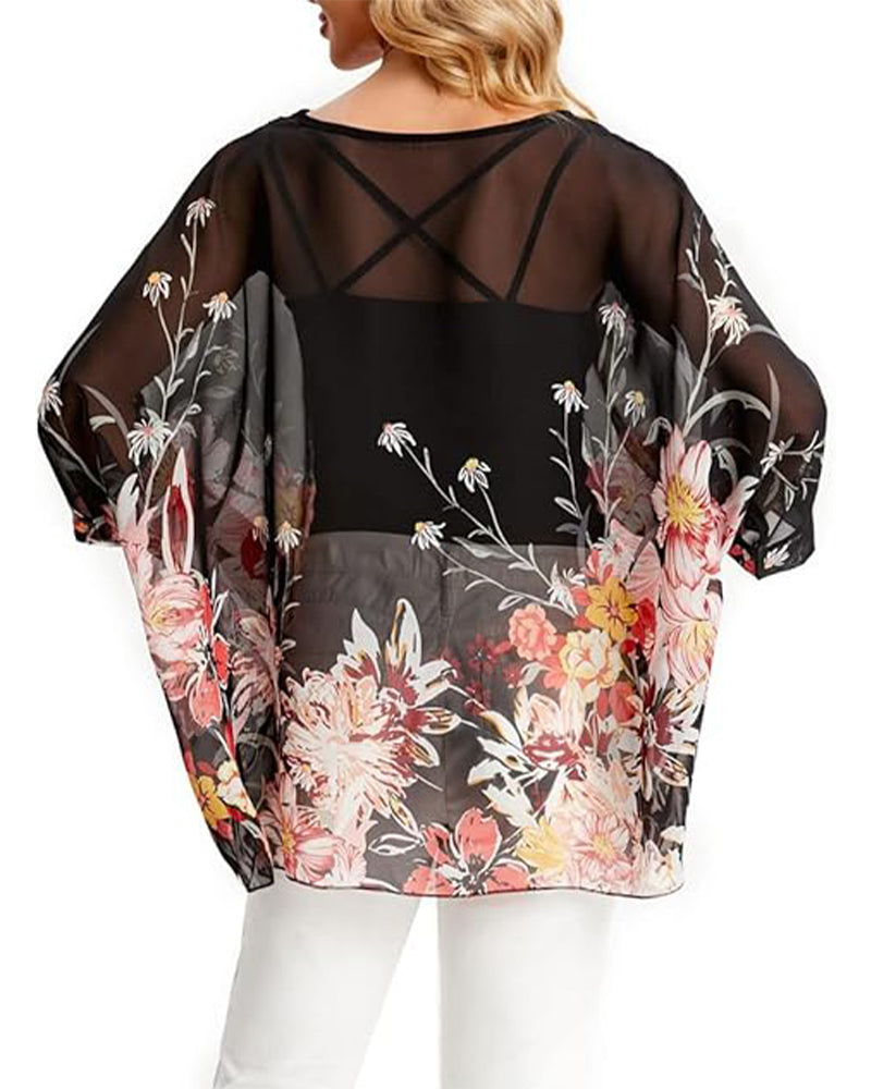 Three-Quarter Sleeve Loose Top
