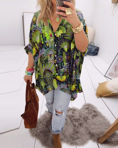 Loose Fashion Printed Top