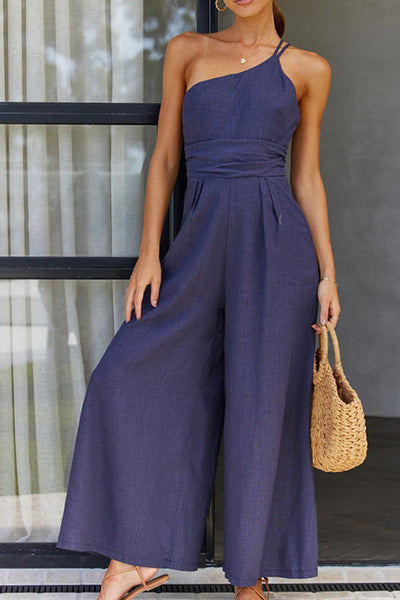 Women's One Shoulder Summer Jumpsuit