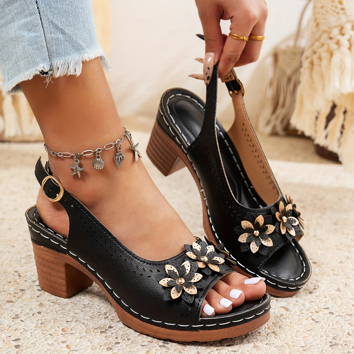 Stylish Stiletto Heel Sandals