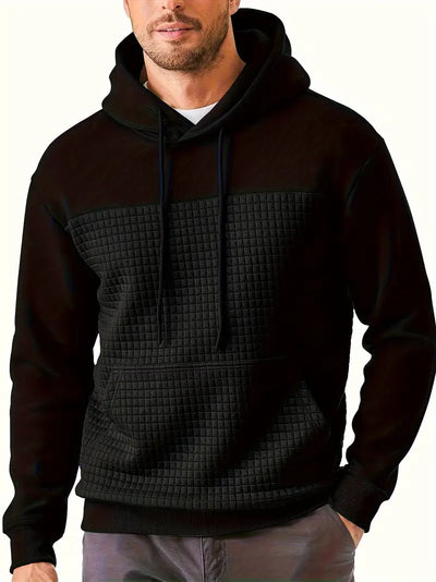 Dashiell - Textured Grid Hooded Sweatshirt