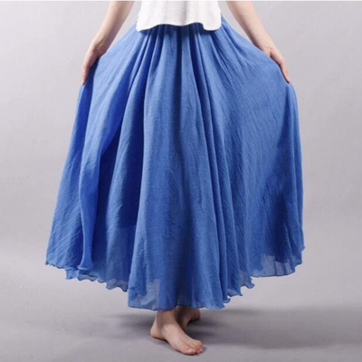 Stylish Loose Pleated Midi Skirt