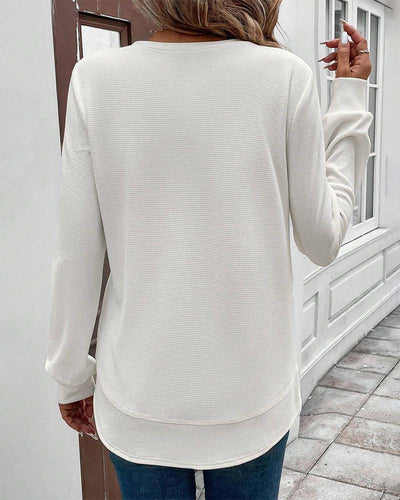 O-Neck Long Sleeve Daily Wear Shirt