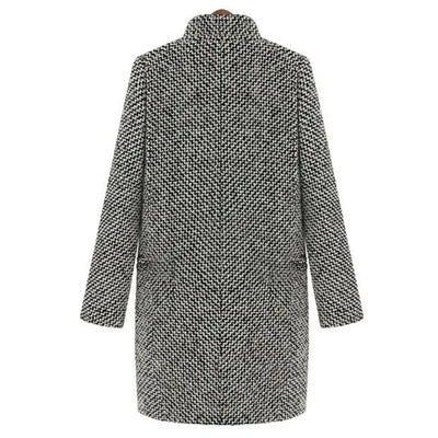 Full-Length Wool Coat with Lapels