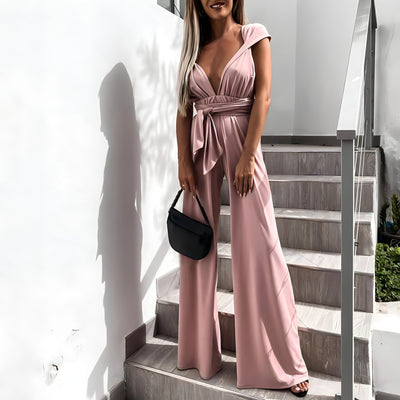 Sleeveless Jumpsuit with V-neck for Women