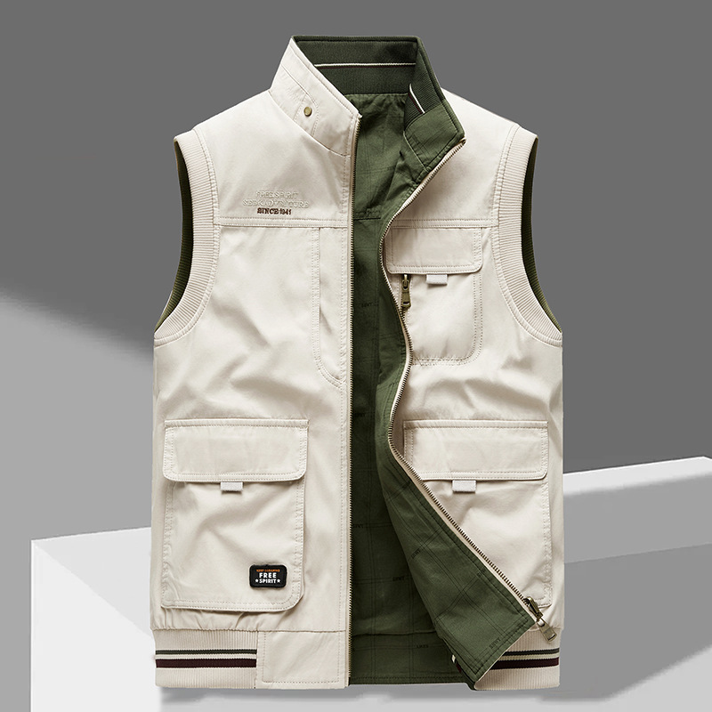 Crispin - Sleeveless Vest With Multi Pocket