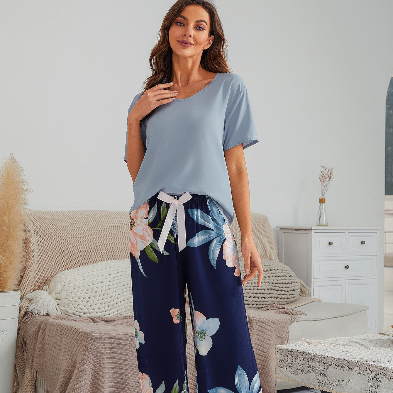 Summer Cotton Crepe Loungewear Set