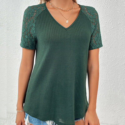 Hollow Out Lace Summer T-Shirt Women