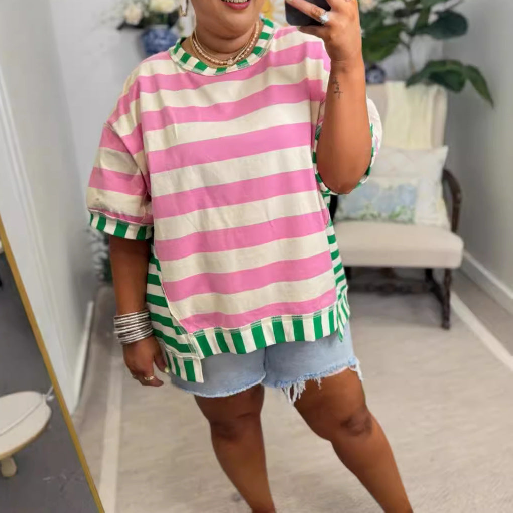 Soft Everyday Stripe Top – Flattering Fit for Casual Office Days and Relaxed Weekend Outfits