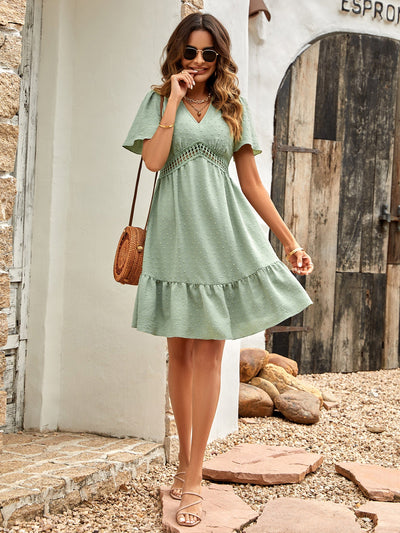 Spring Solid Color Casual Dress