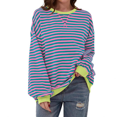 Long Sleeve Striped Pullover Casual Shirt