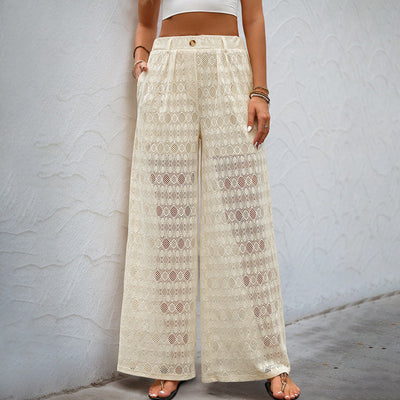 Elegant Wide Leg Lace trouser