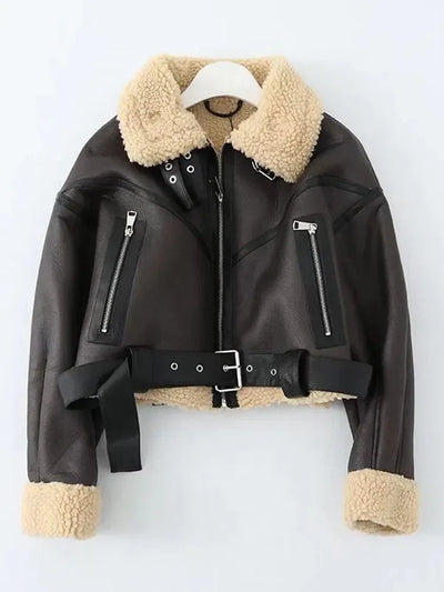 Oversized Hip-Hop Leather Jacket