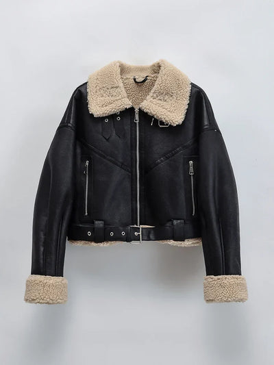 Oversized Hip-Hop Leather Jacket