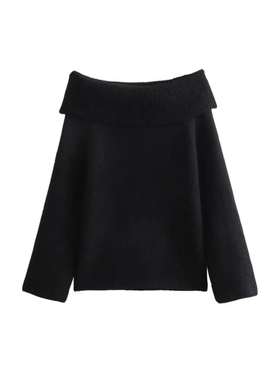 Offshoulder Knit Long Sleeve Top