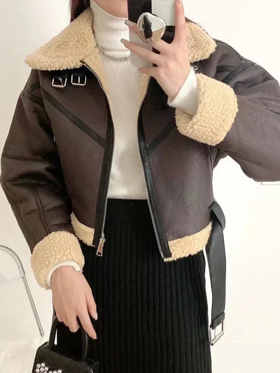 Oversized Hip-Hop Leather Jacket