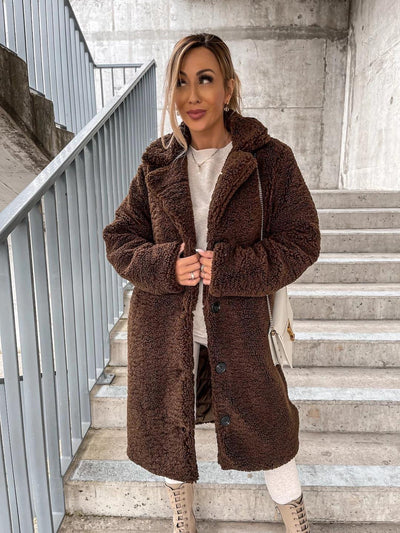 Cozy Women's Longline Wool Coat