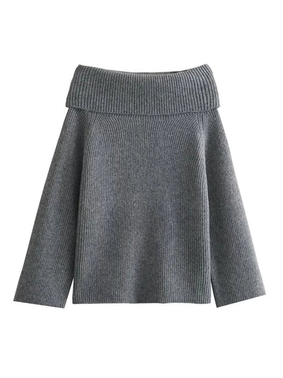 Offshoulder Knit Long Sleeve Top