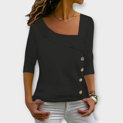Chic Longline Top – Drapey Silhouette with Relaxed Fit for Effortless Day-to-Night Styling