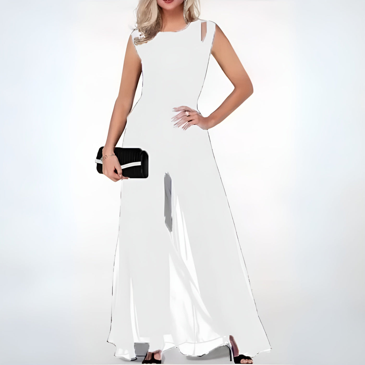 Summer Sleeveless Jumpsuit with Wide Legs for Women