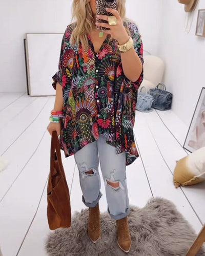 Loose Fashion Printed Top
