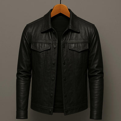Lulzim - Casual Slim Fit Leather Jacket