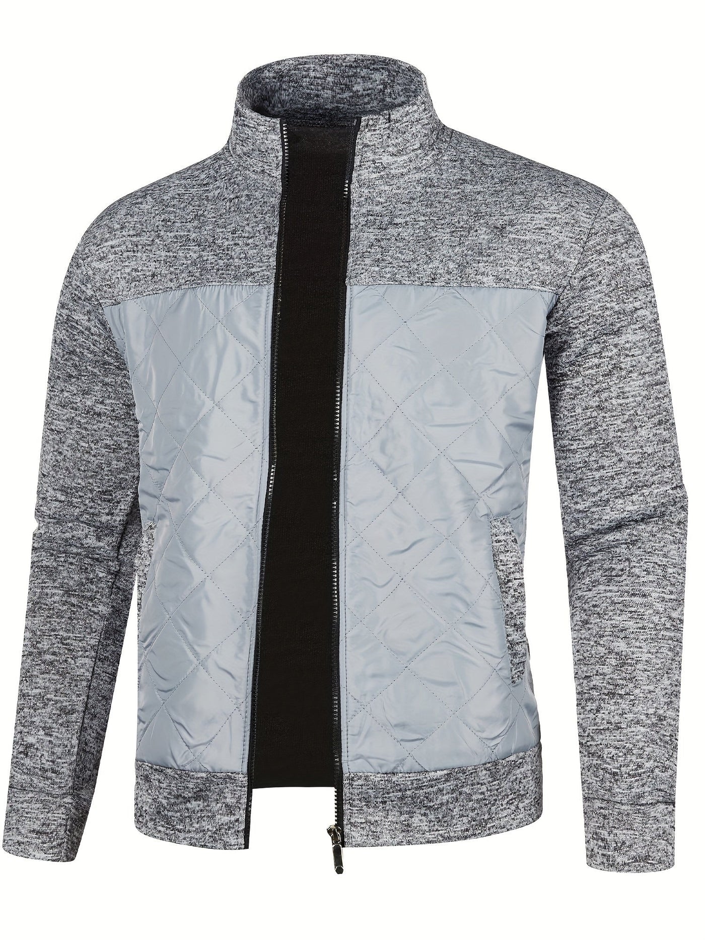 Grzegorz - Long Sleeve Knitted Jacket With Zip Up