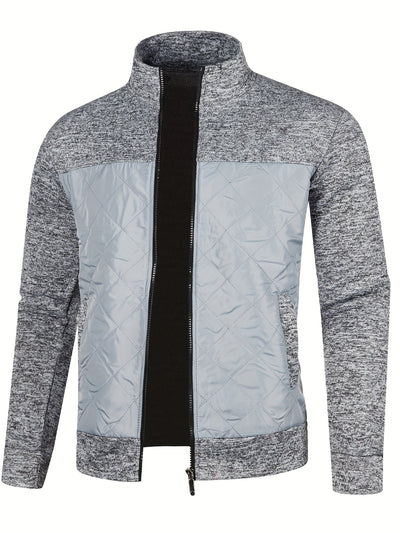 Grzegorz - Long Sleeve Knitted Jacket With Zip Up