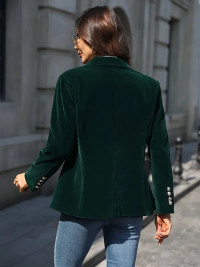 Elegant Velvet Blazer Jacket for Women