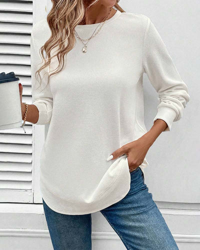 O-Neck Long Sleeve Daily Wear Shirt