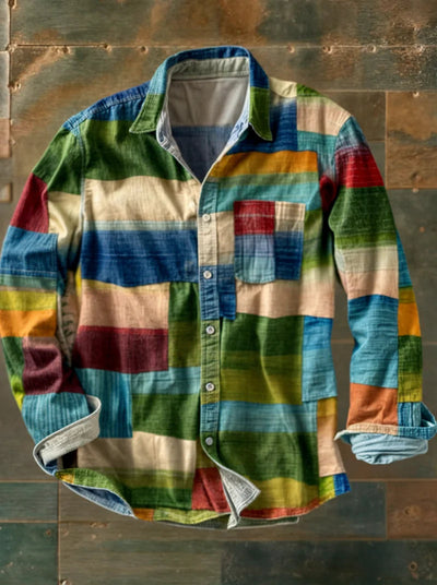 Lorcan - Unisex Simple Rainbow Color Long Sleeve Shirt