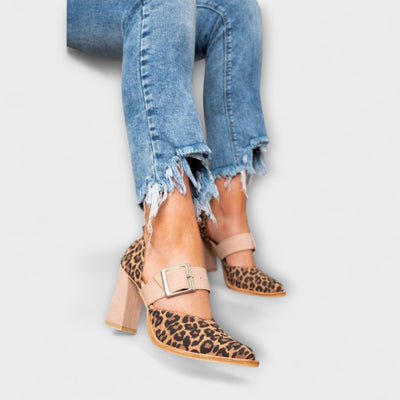 Chic Leopard Print Block Heel